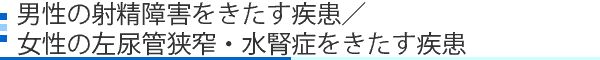 専門医の症例から学ぶ泌尿器科疾患 男性編 射精障害をきたす疾患 女性編 左尿管狭窄・水腎症をきたす疾患