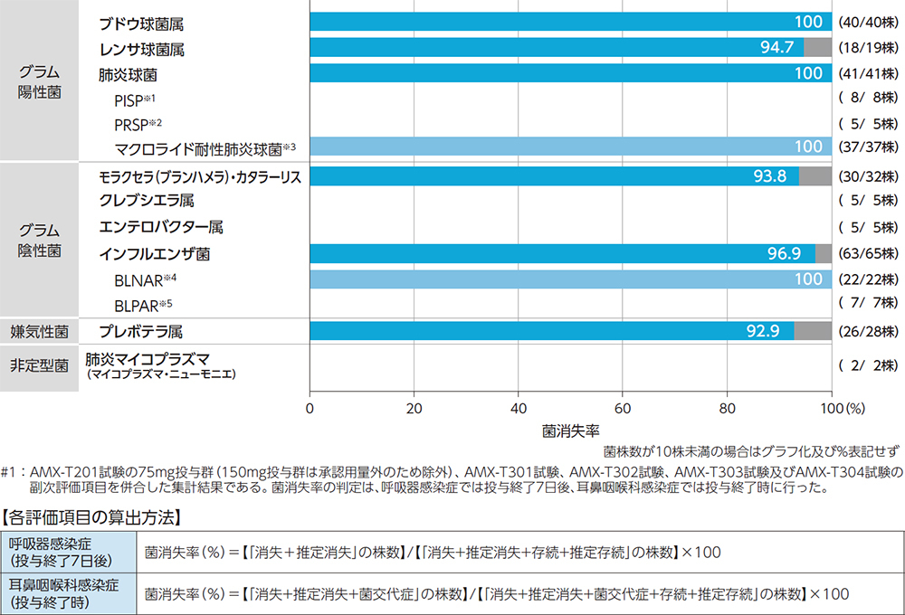 菌種別微生物学的効果